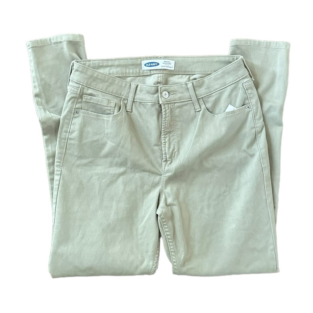 🌼5 for 25🌼 NWT Old Navy Light Green Super Skinny High Rise Jeans Size 12